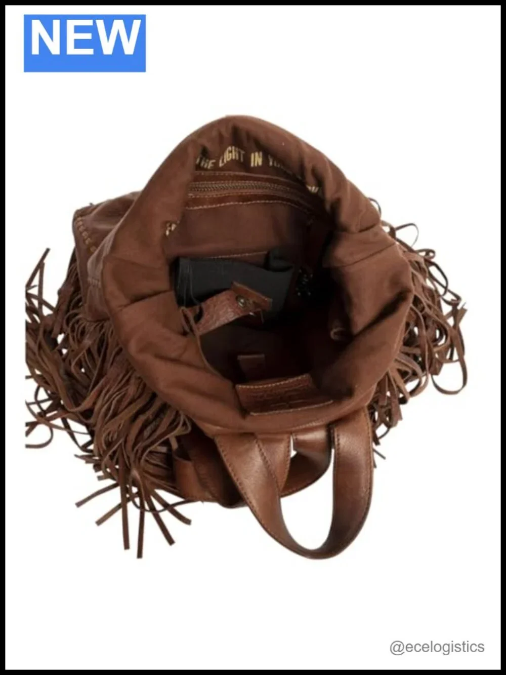 Genuine Full Grain Leather Fringe Backpack Women's Fashion Backpack